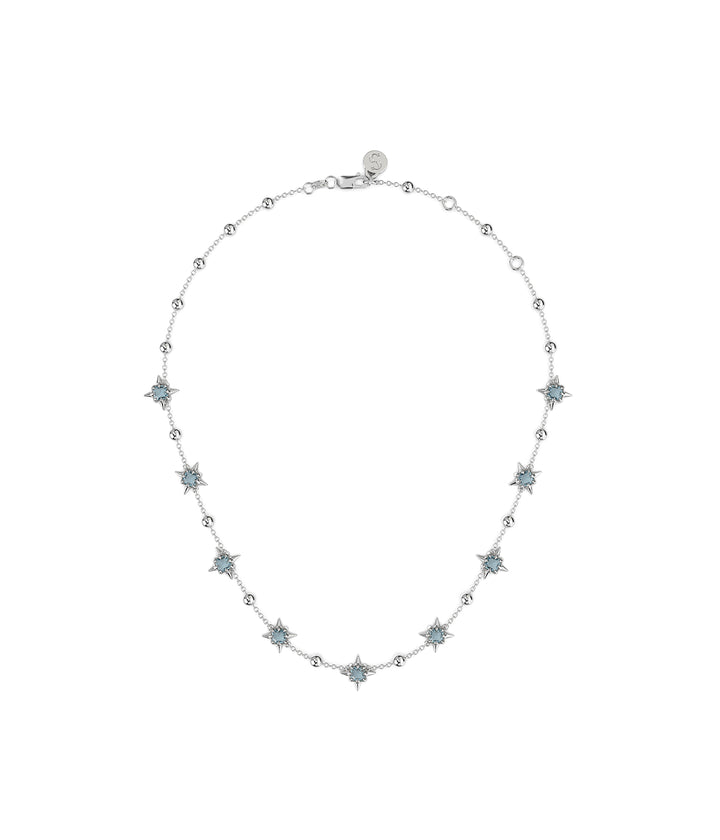 PRECIOUS PUNK ORB NECKLACE - SKY BLUE TOPAZ