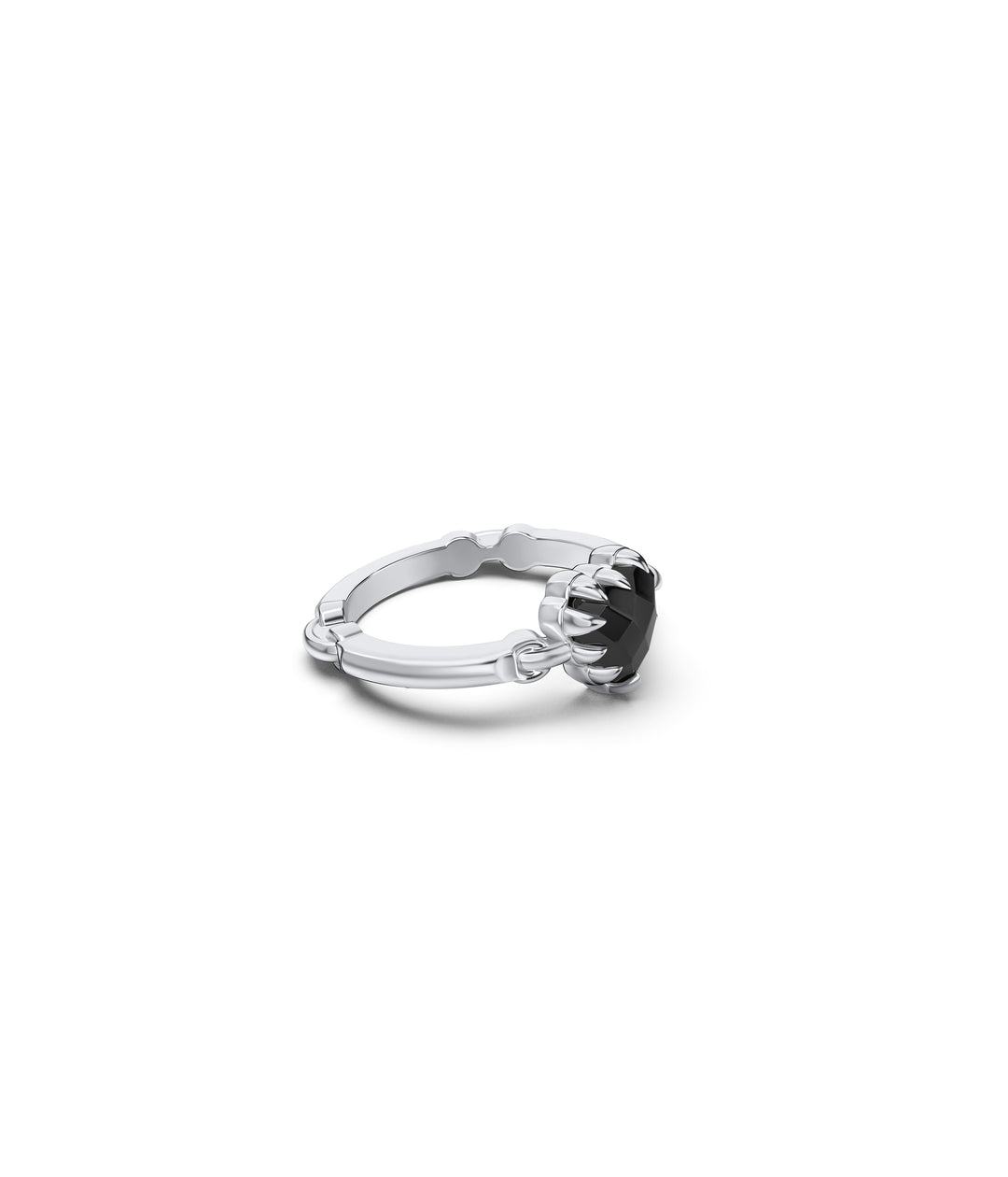LOVE CLAW BAR RING - ONYX