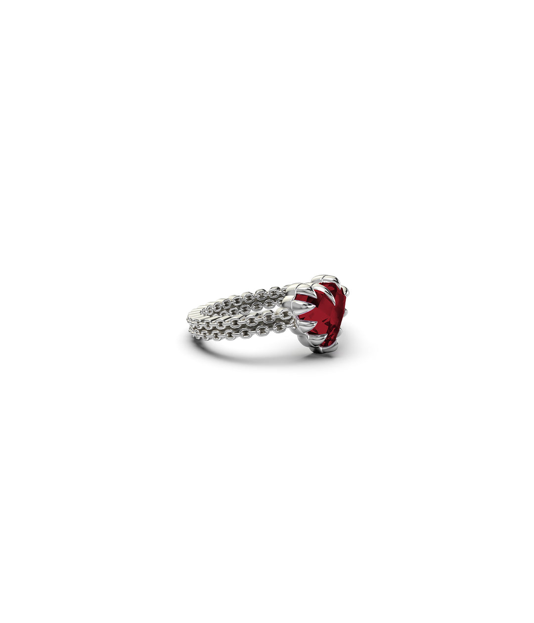 MINI LOVE CLAW RING GARNET