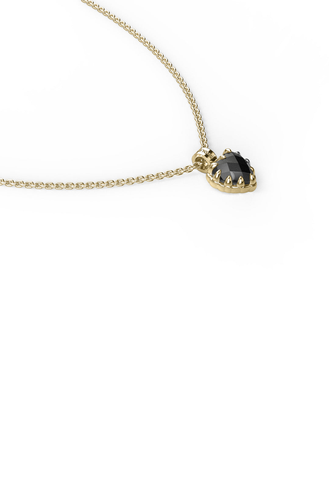 ORIGINAL SETTING - LOVE CLAW NECKLACE ONYX - 18K GOLD PLATED