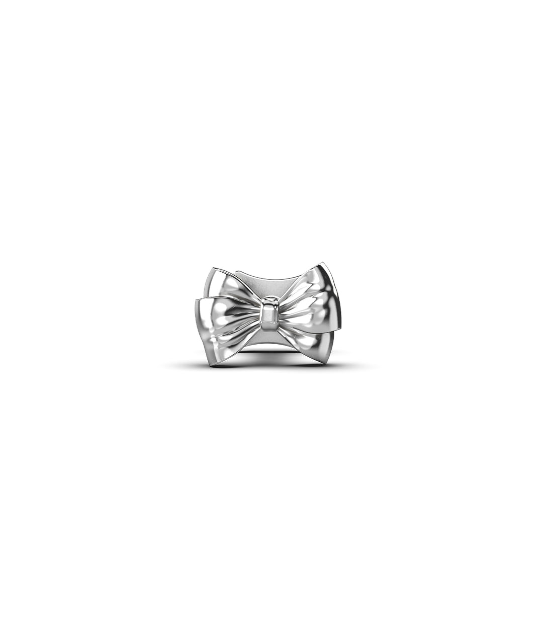 BOW FLAT BACK SINGLE EARRING