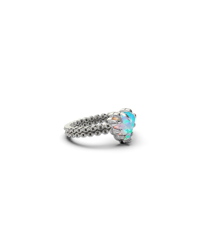 MINI CLAW RING BELLO OPAL