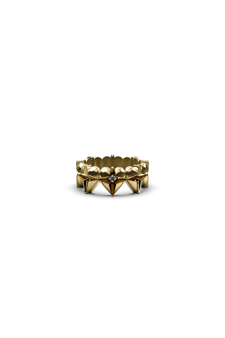 CELESTIAL HEART ETERNITY BAND - GOLD PLATED
