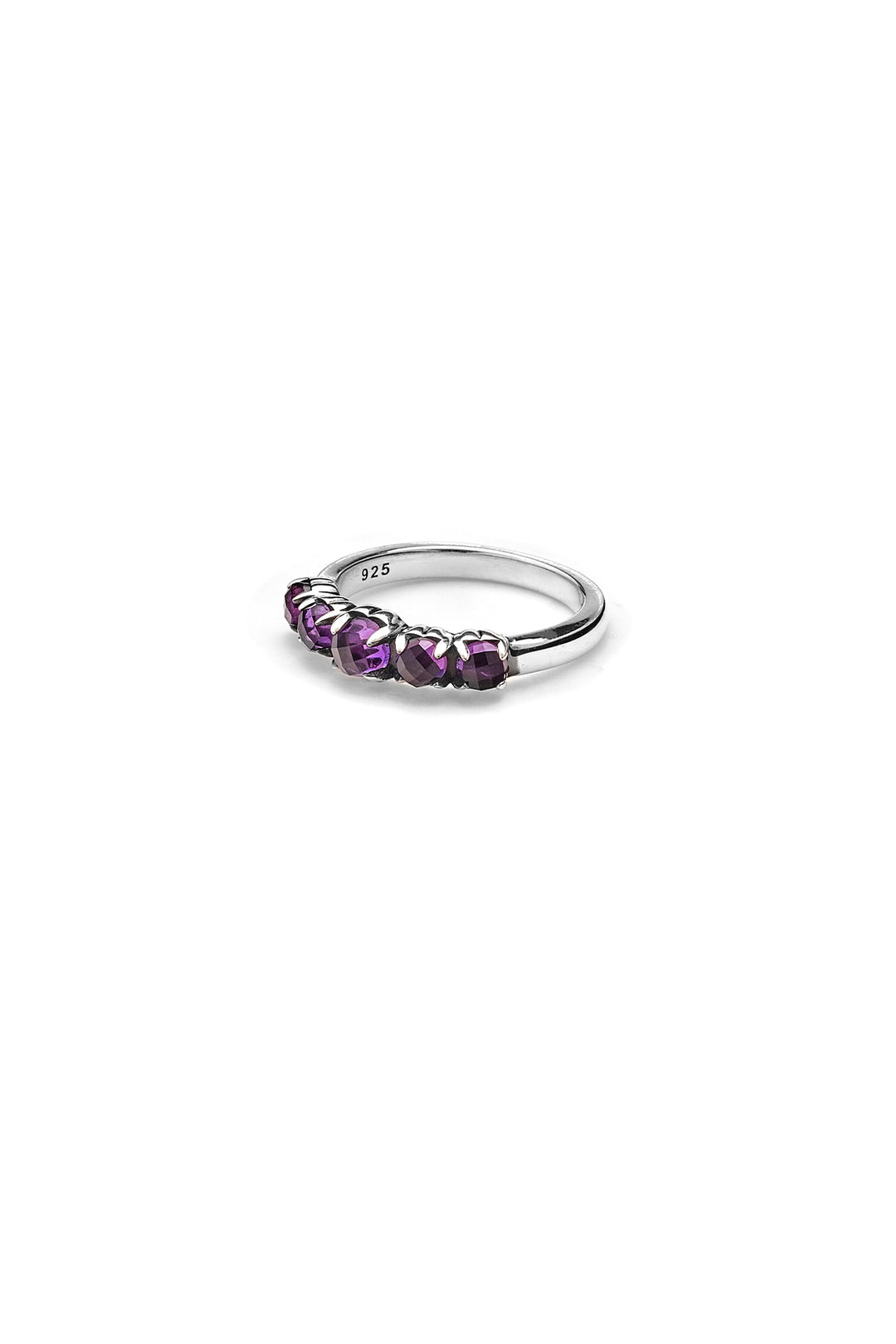 HALO CLUSTER RING DARK AMETHYST