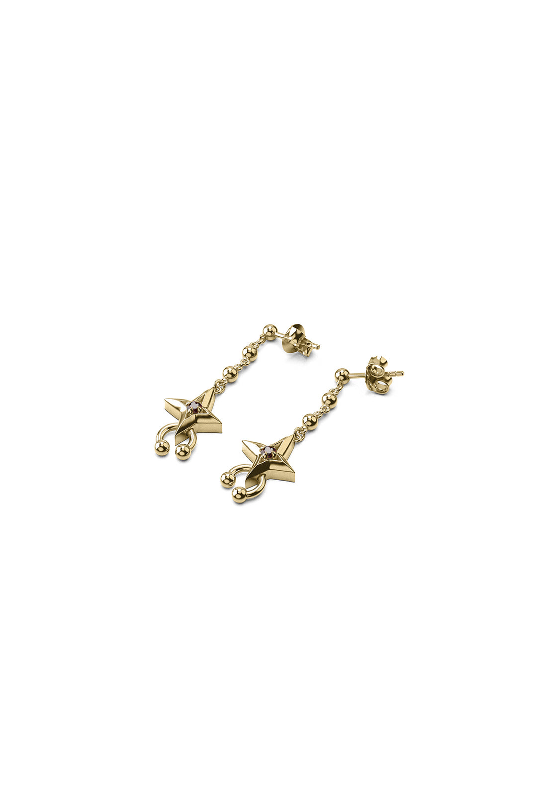COSMIC PUNK DROP EARRINGS - GOLD PLATED