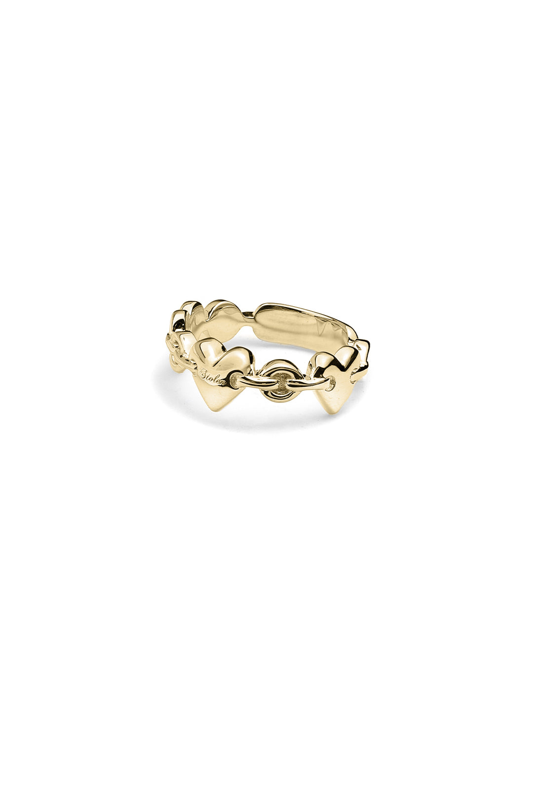 LOVE LOCKET ETERNITY RING GOLD PLATED
