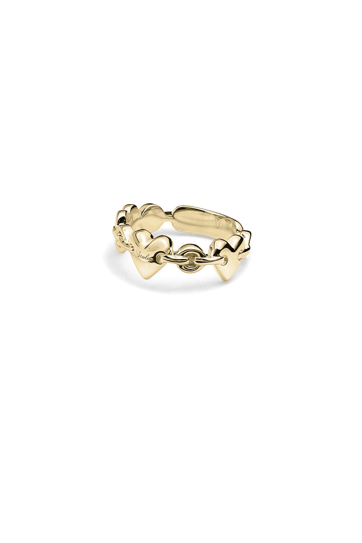 LOVE LOCKET ETERNITY RING GOLD PLATED