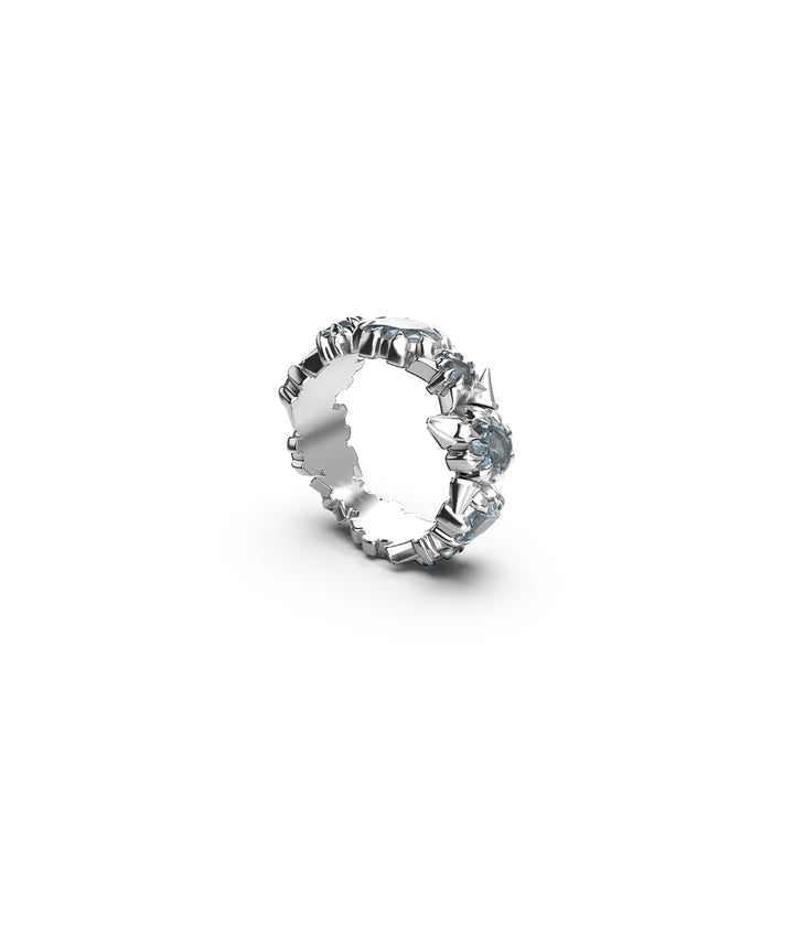 PRECIOUS PUNK CLUSTER RING - SKY BLUE TOPAZ