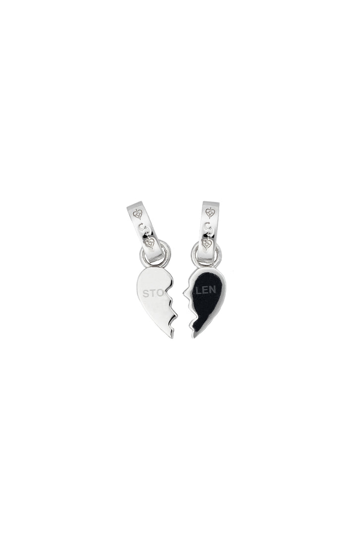 TWO PART HEART CHARM SET