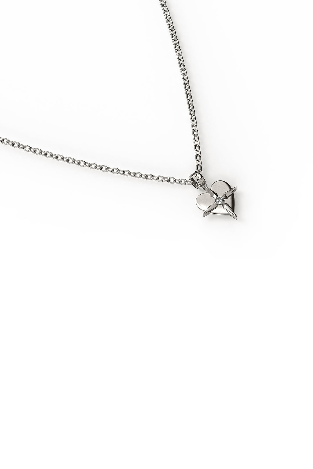 APRIL HEART NECKLACE - DIAMOND