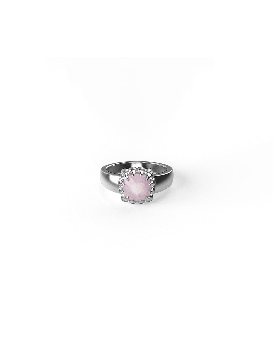 ORIGINAL SETTING - BABY CLAW RING - ROSE QUARTZ