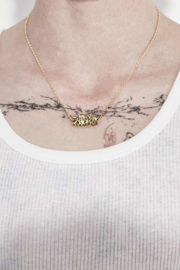 DELICATE DISTORTION NECKLACE - GOLD PLATED