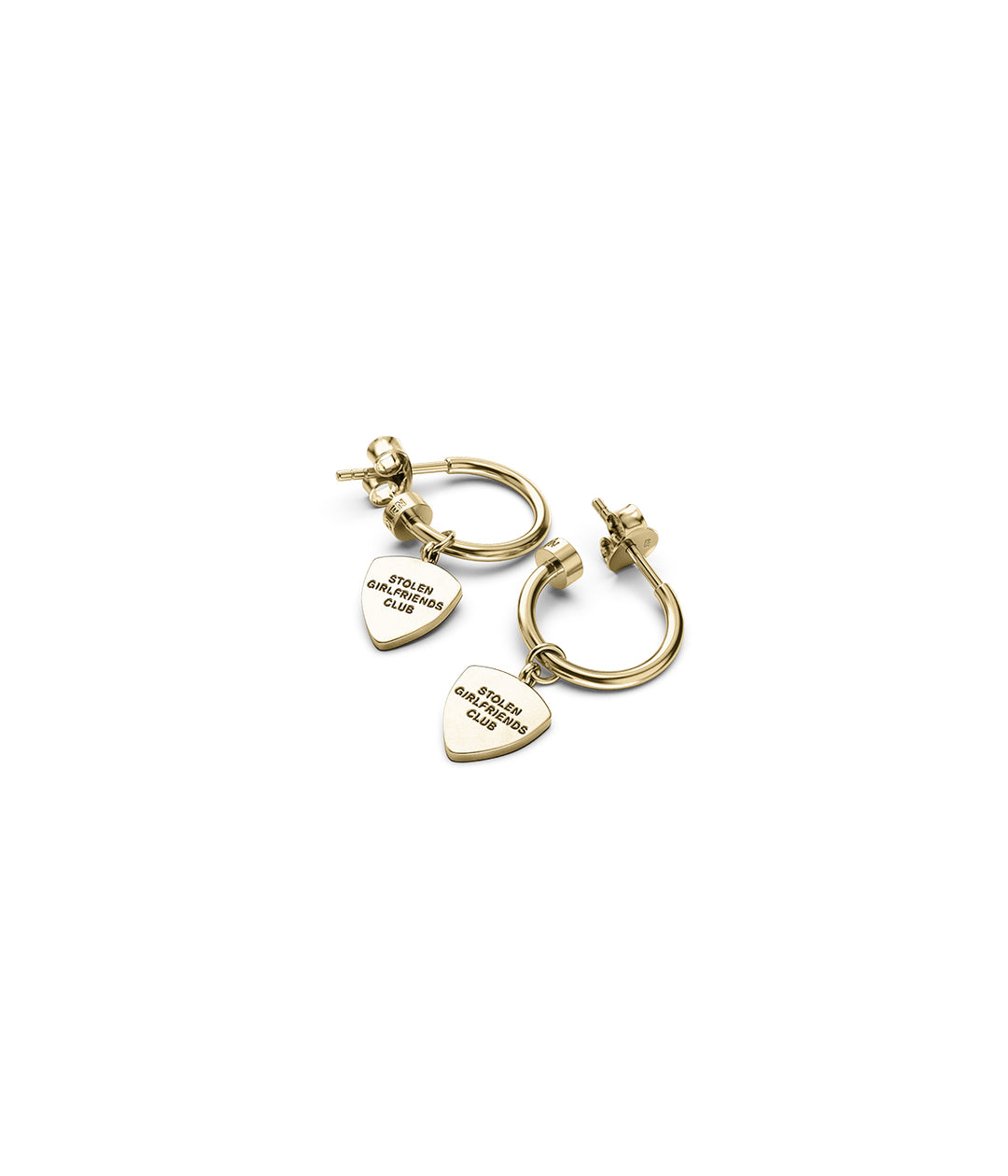 GUITAR PIC ANCHOR EARRINGS - GOLD PLATED