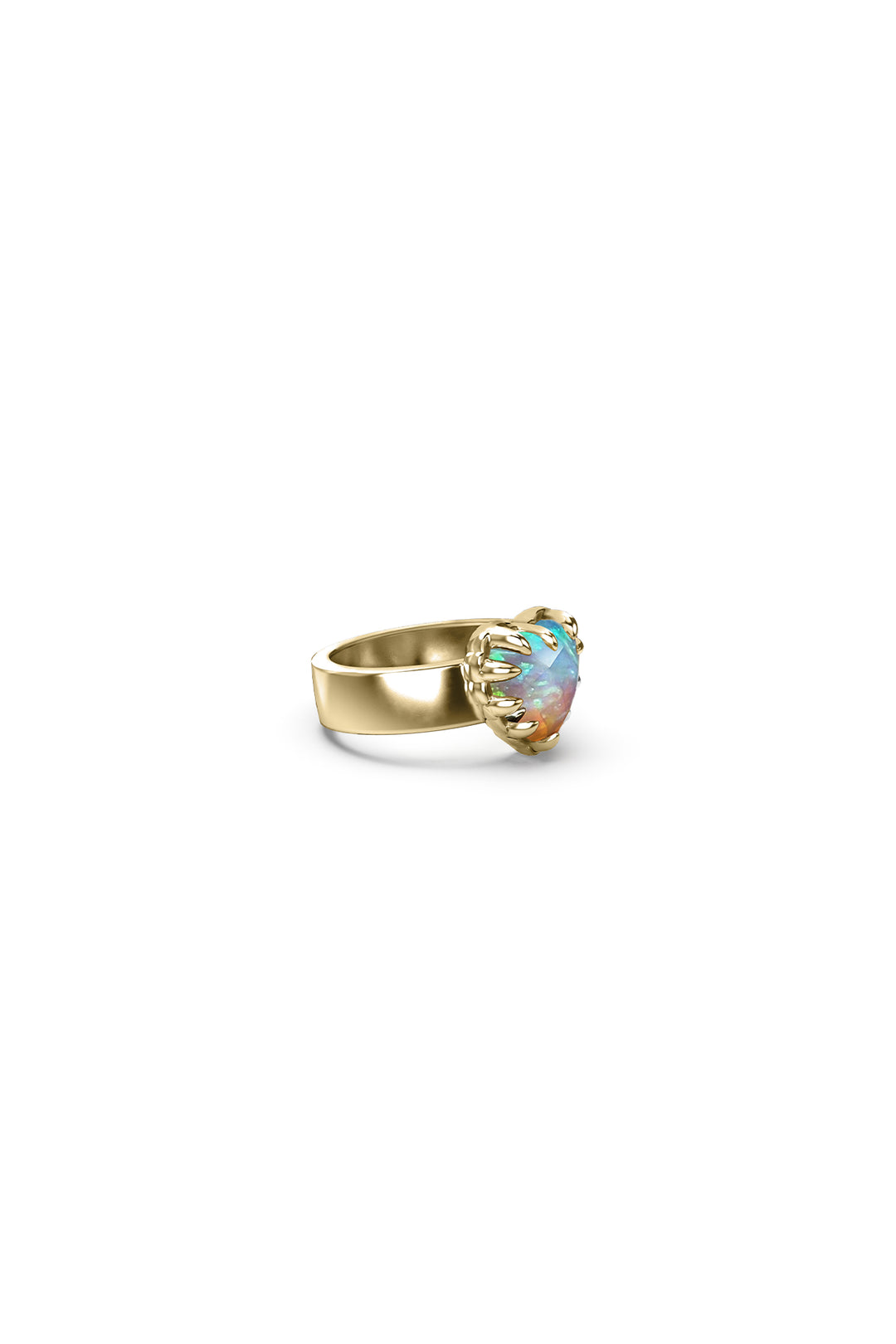LOVE CLAW RING BELLO OPAL - GOLD PLATED