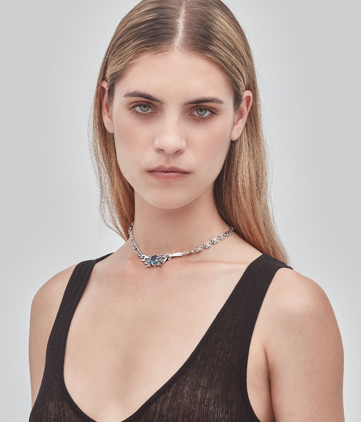 Sterling Silver & Topaz Regal Ruin Choker - Stolen Girlfriends Club
