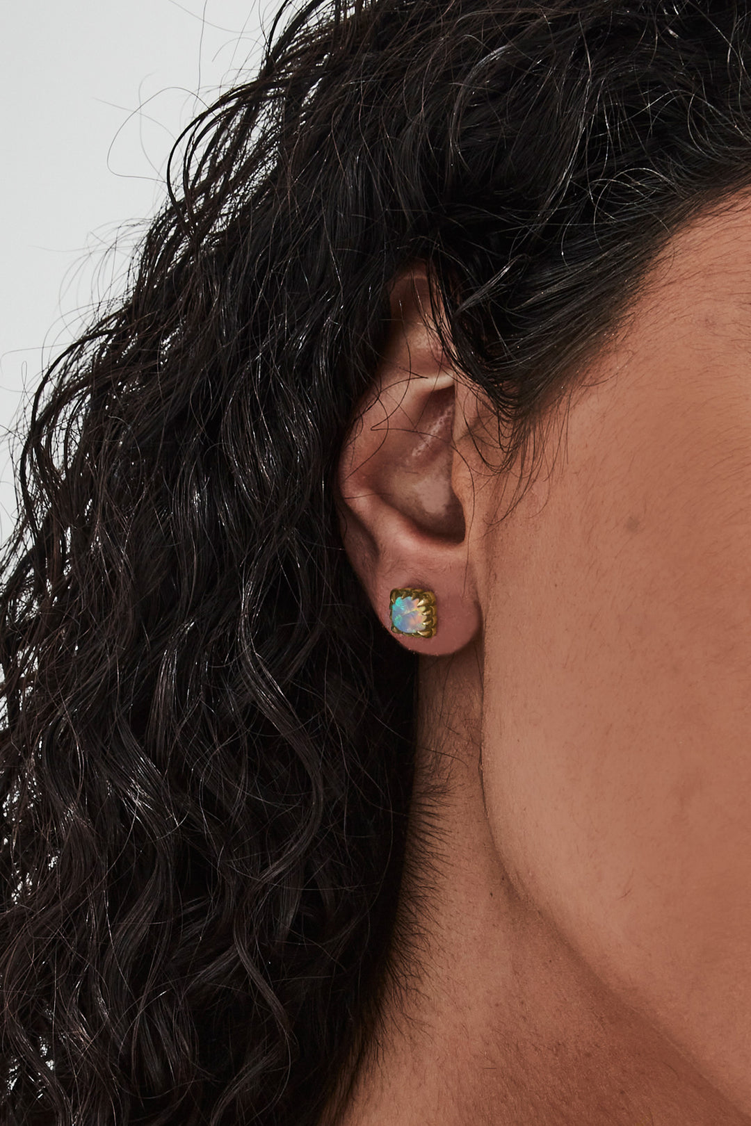 MINI CLAW STUDS BELLO OPAL - GOLD PLATED