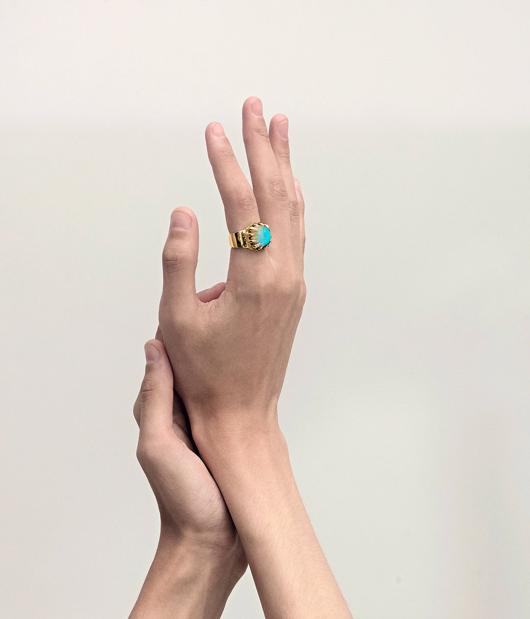 CLAW RING BELLO OPAL - GOLD VERMEIL