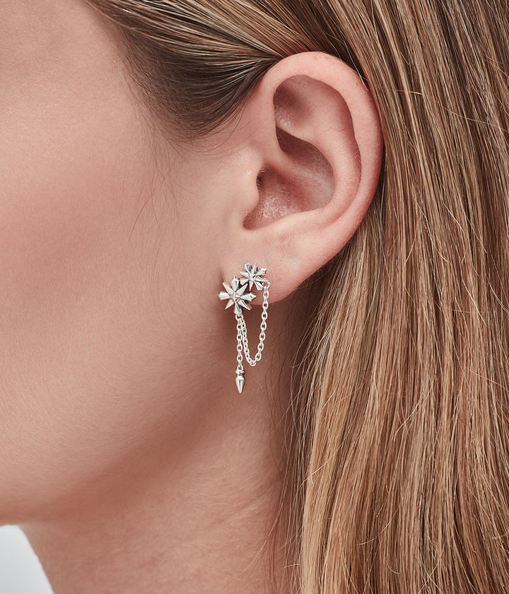 MIDNIGHT CROSS DROP EARRINGS