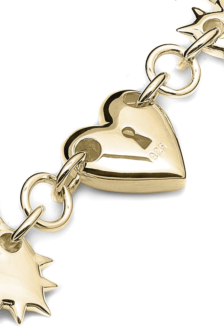 LOVE LOCKET ETERNITY BRACELET GOLD PLATED