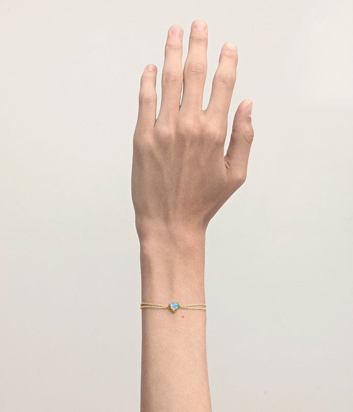 LOVE CLAW BRACELET BELLO OPAL - GOLD PLATED