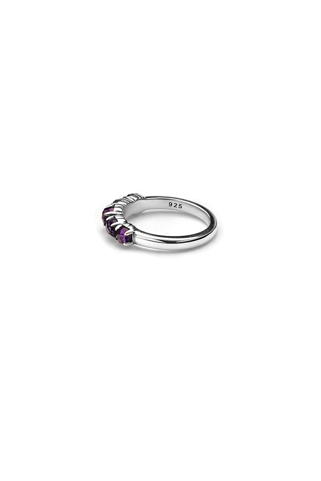 HALO CLUSTER RING DARK AMETHYST