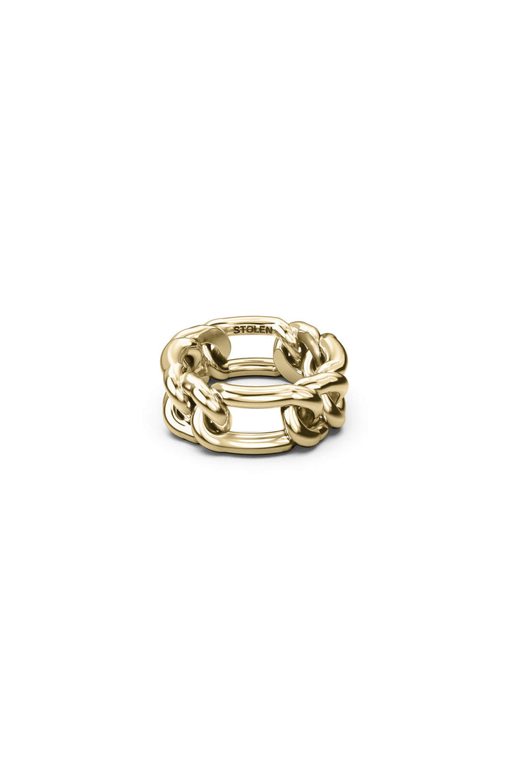 CURBED SPACER RING - 18K GOLD VERMEIL