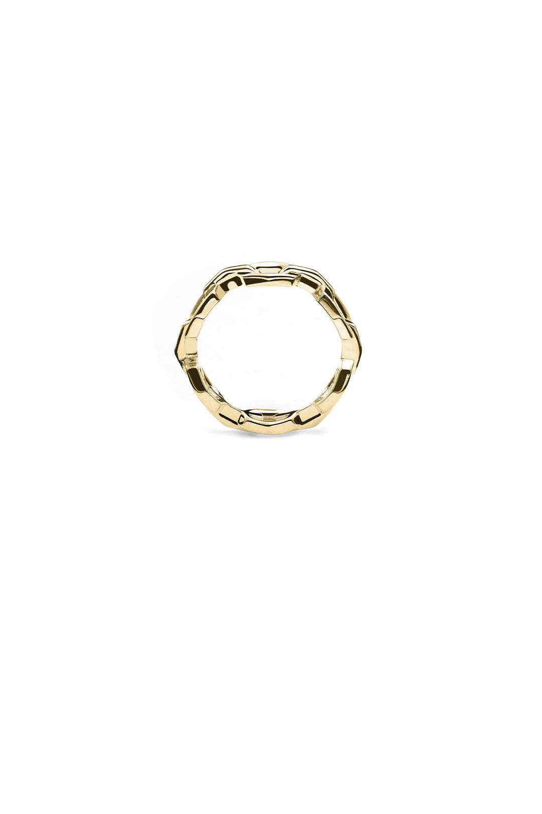 FACET CHAIN RING - GOLD PLATED