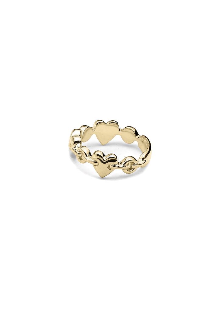 LOVE LOCKET ETERNITY RING GOLD PLATED