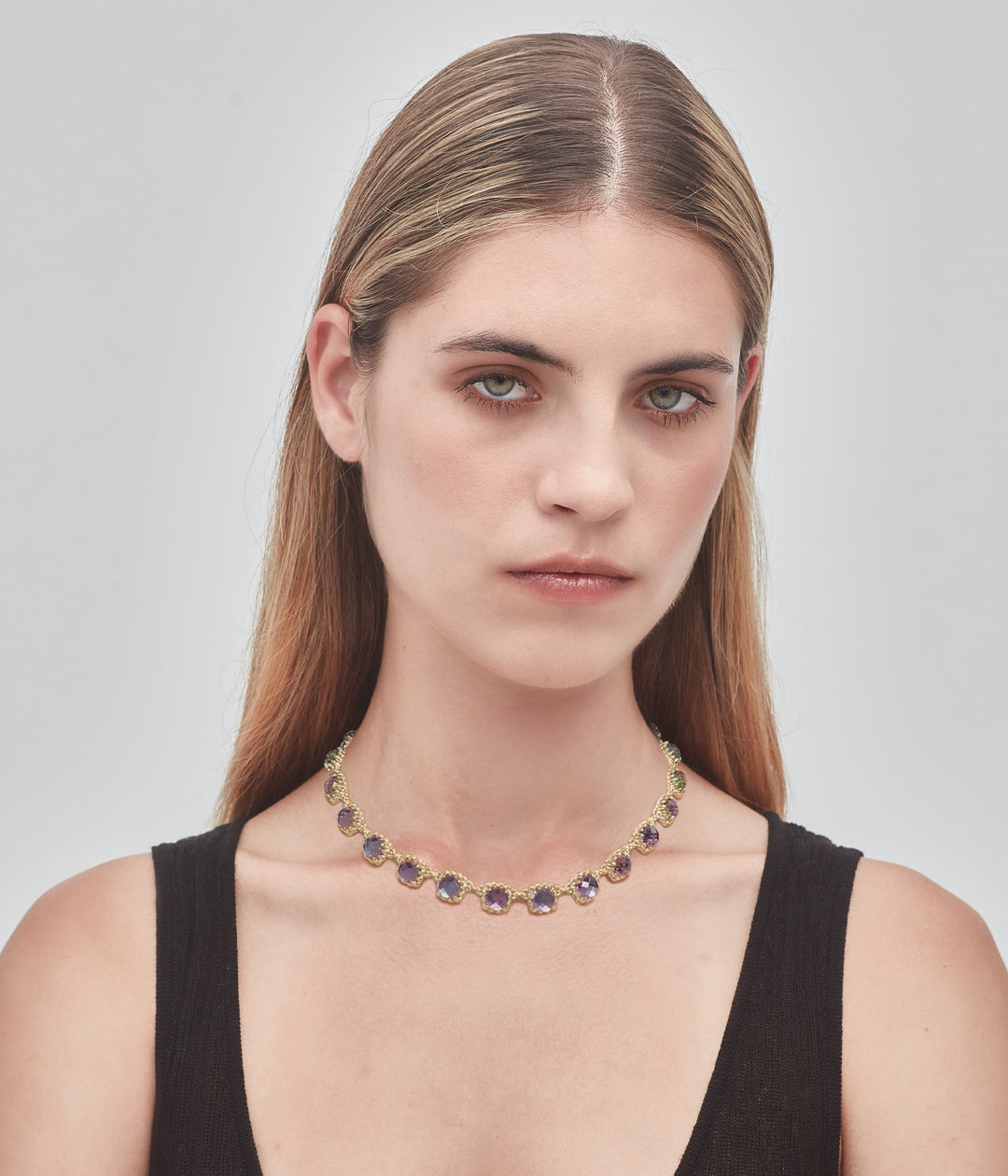 LOVE CLAW ETERNITY NECKLACE MYSTIC QUARTZ - GOLD PLATED