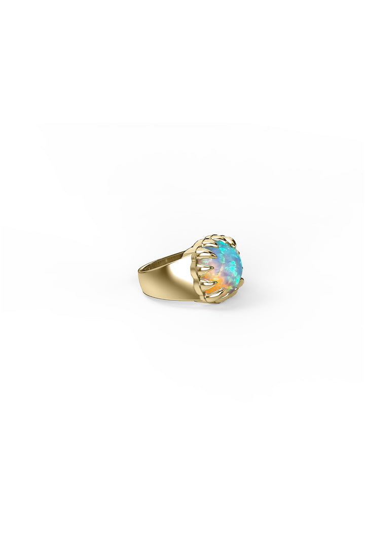 CLAW RING BELLO OPAL - GOLD PLATED