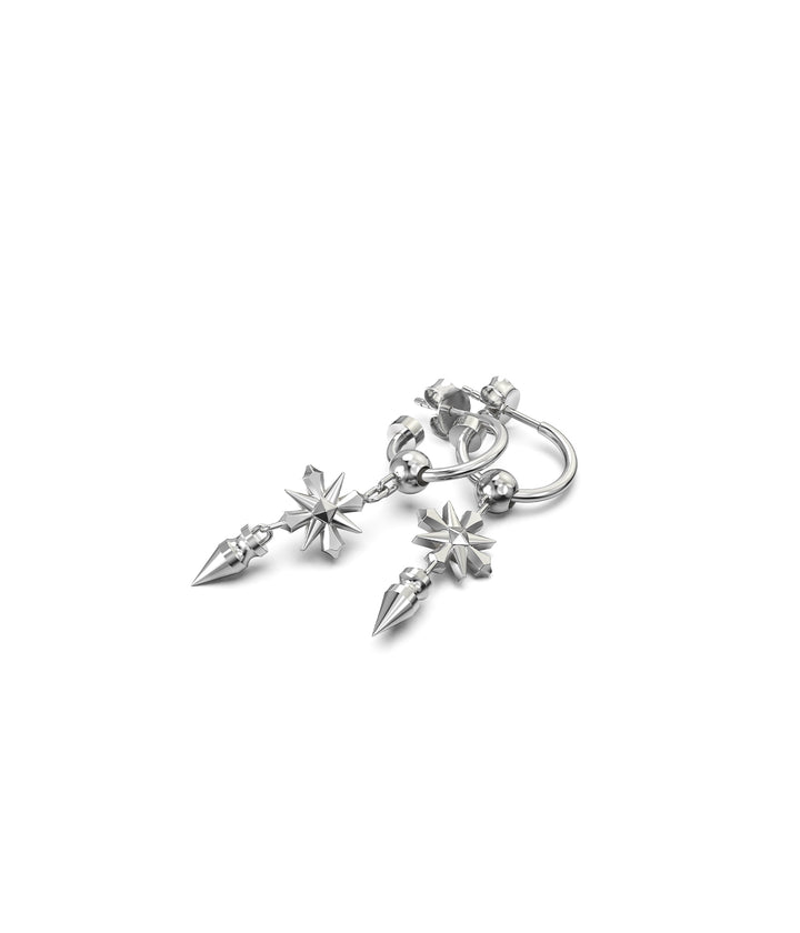 MIDNIGHT CROSS ANCHOR EARRINGS