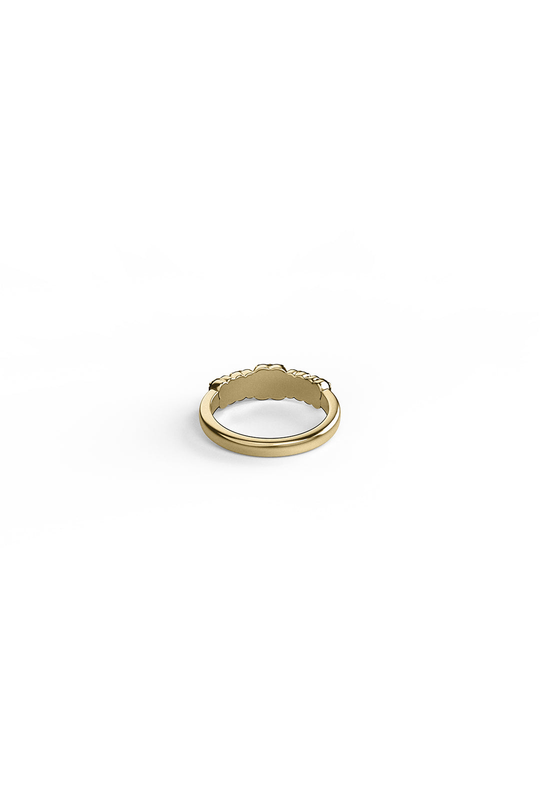 HALO CLUSTER RING ONYX - GOLD PLATED
