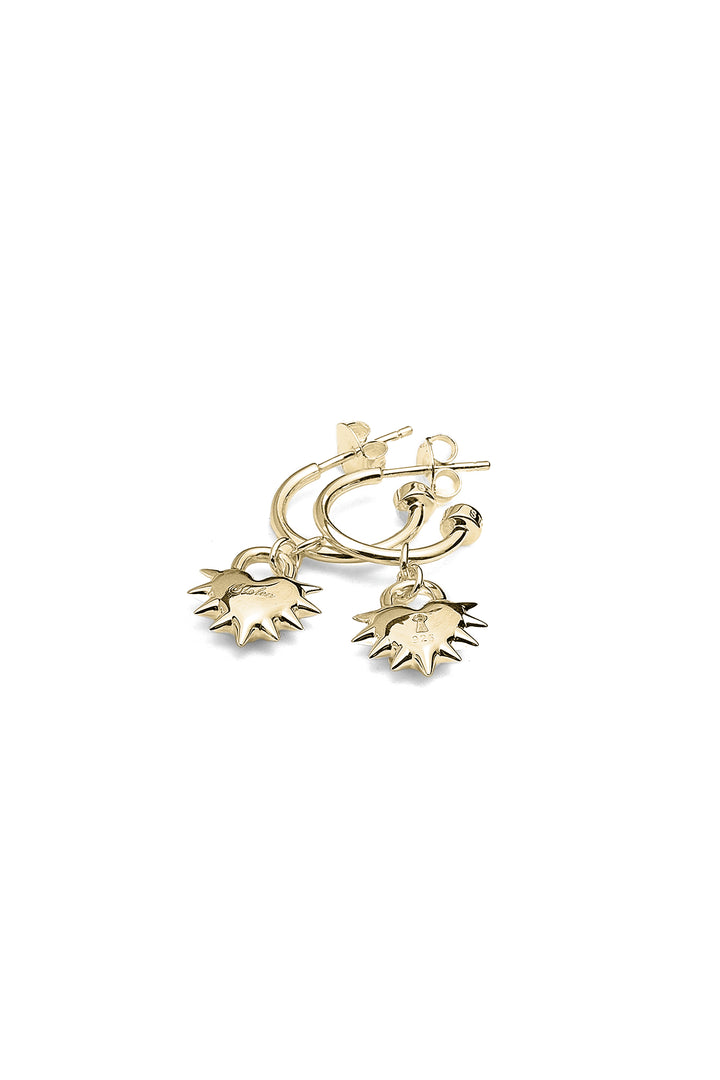 LOVE LOCKET ANCHOR EARRINGS GOLD PLATED