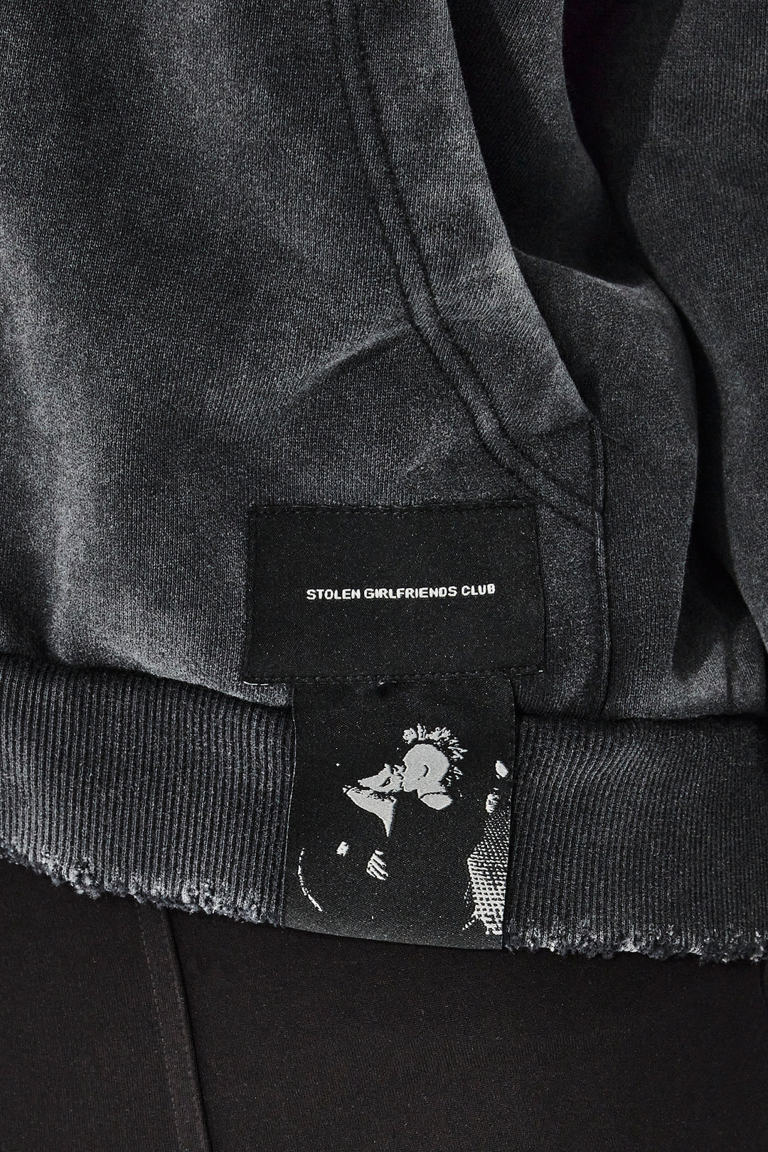DISTRESSED ZIP HOOD