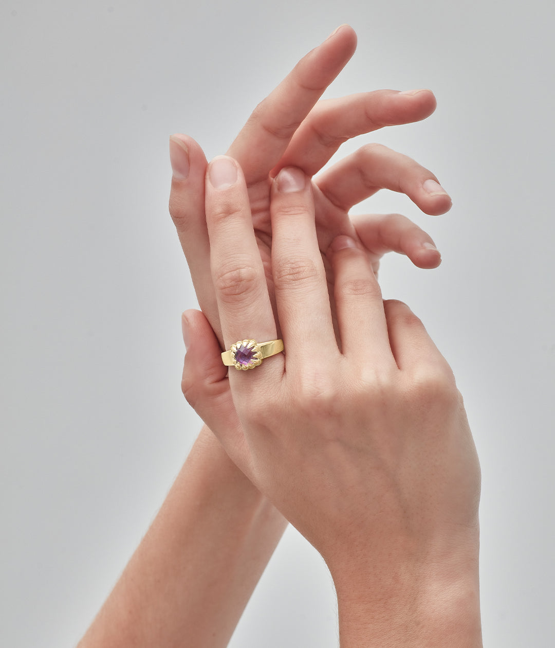 BABY CLAW RING MYSTIC QUARTZ - GOLD VERMEIL