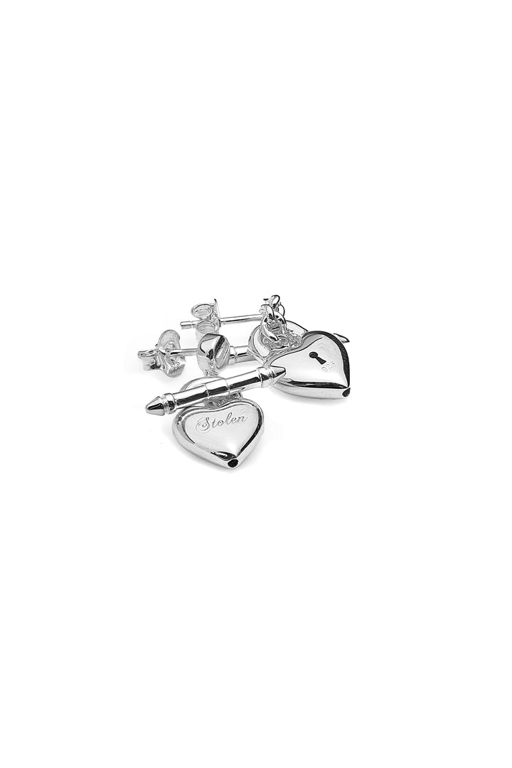 LOVE LOCKET FOB EARRINGS