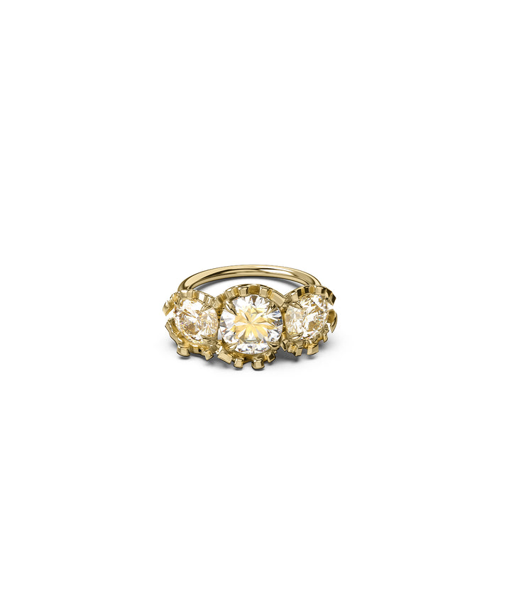 DELICATE DISTORTION COCKTAIL RING - GOLD VERMEIL