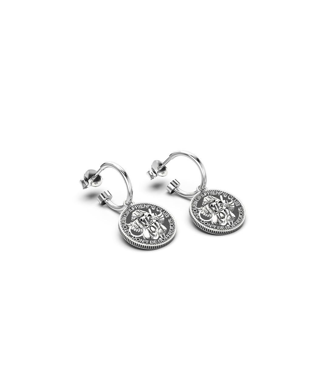 F*CK OFF SOVEREIGN ANCHOR EARRINGS