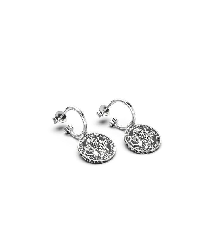 F*CK OFF SOVEREIGN ANCHOR EARRINGS