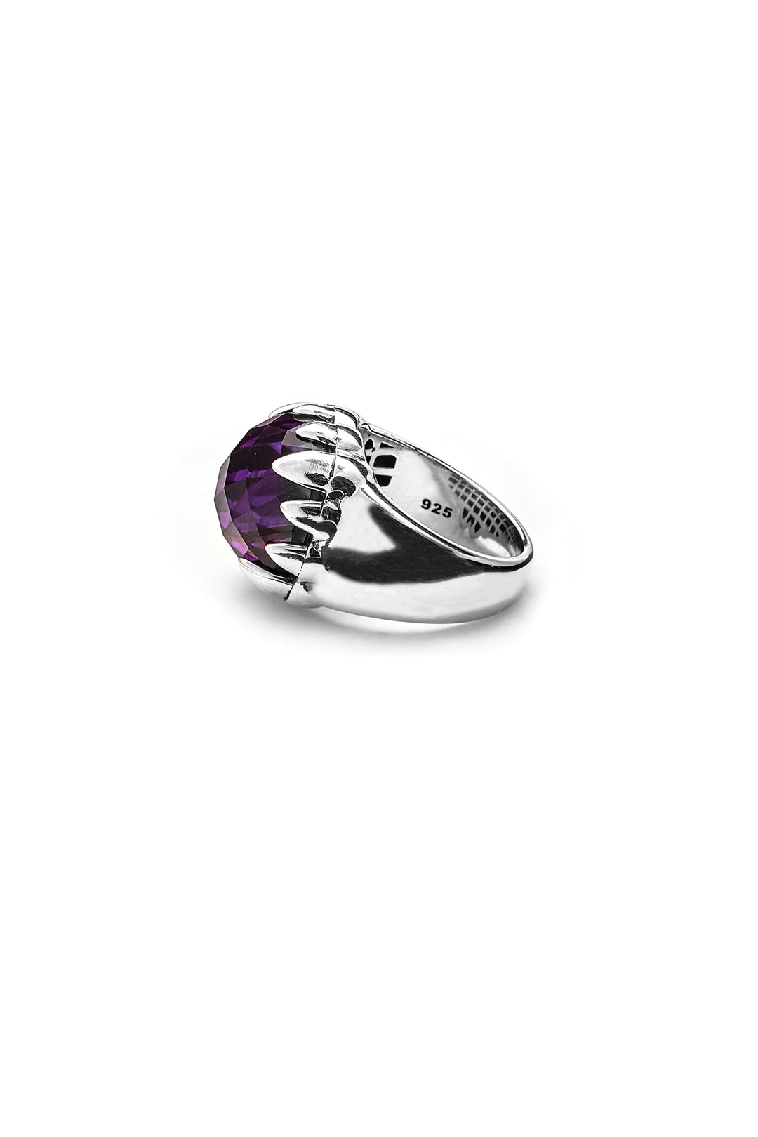 CLAW RING DARK AMETHYST