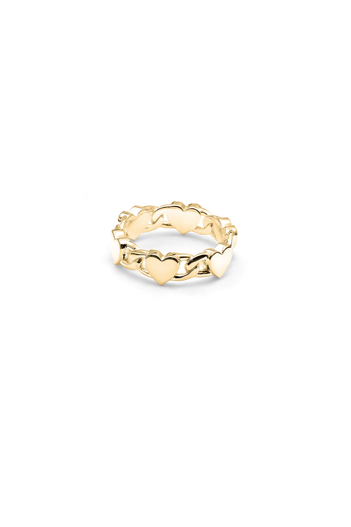 LOVE CHAIN ETERNITY RING GOLD PLATED