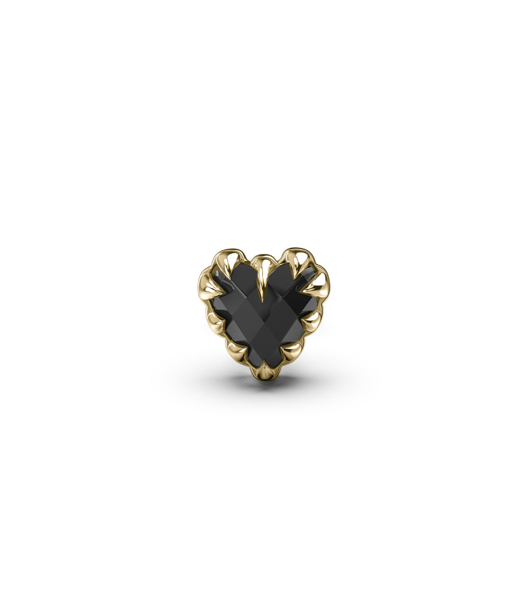 LOVE CLAW FLAT BACK SINGLE EARRING -  9K GOLD