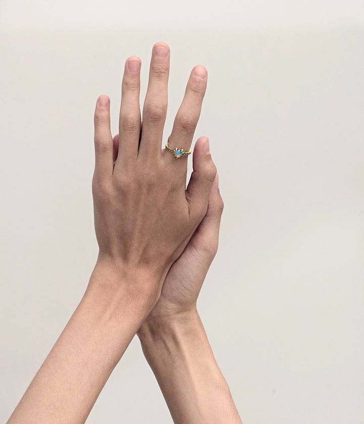 MINI CLAW RING BELLO OPAL - GOLD VERMEIL