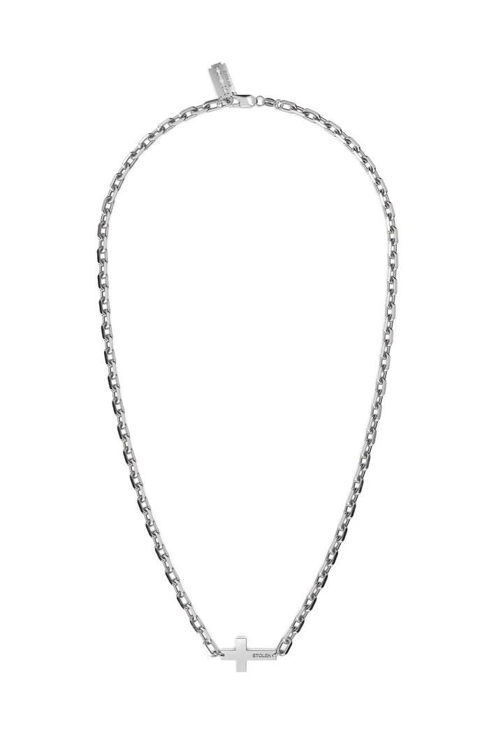 FALLING CROSS MAXI NECKLACE