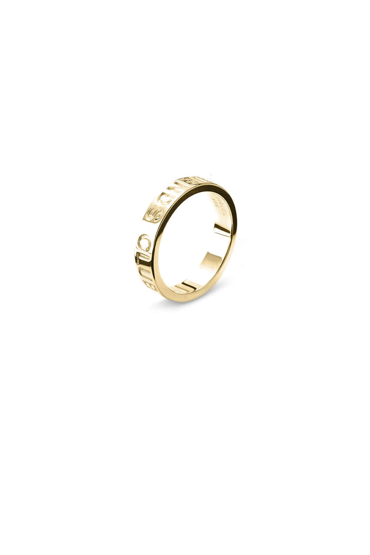 CLEAN LOGO RING GOLD PLATED