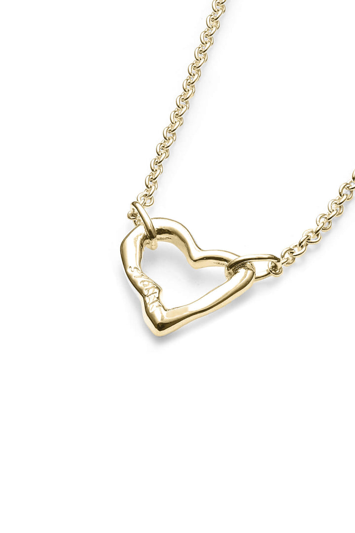 MINI MELTED HEART NECKLACE GOLD PLATED