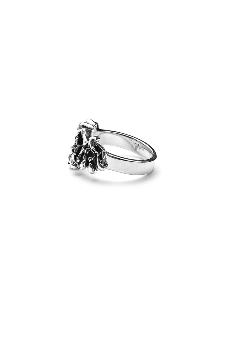 TRIPLE ROSE CLAW RING
