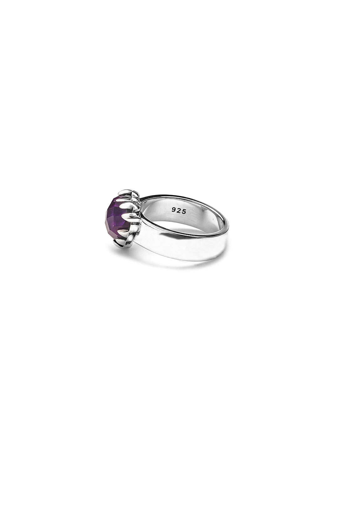 LOVE CLAW RING DARK AMETHYST