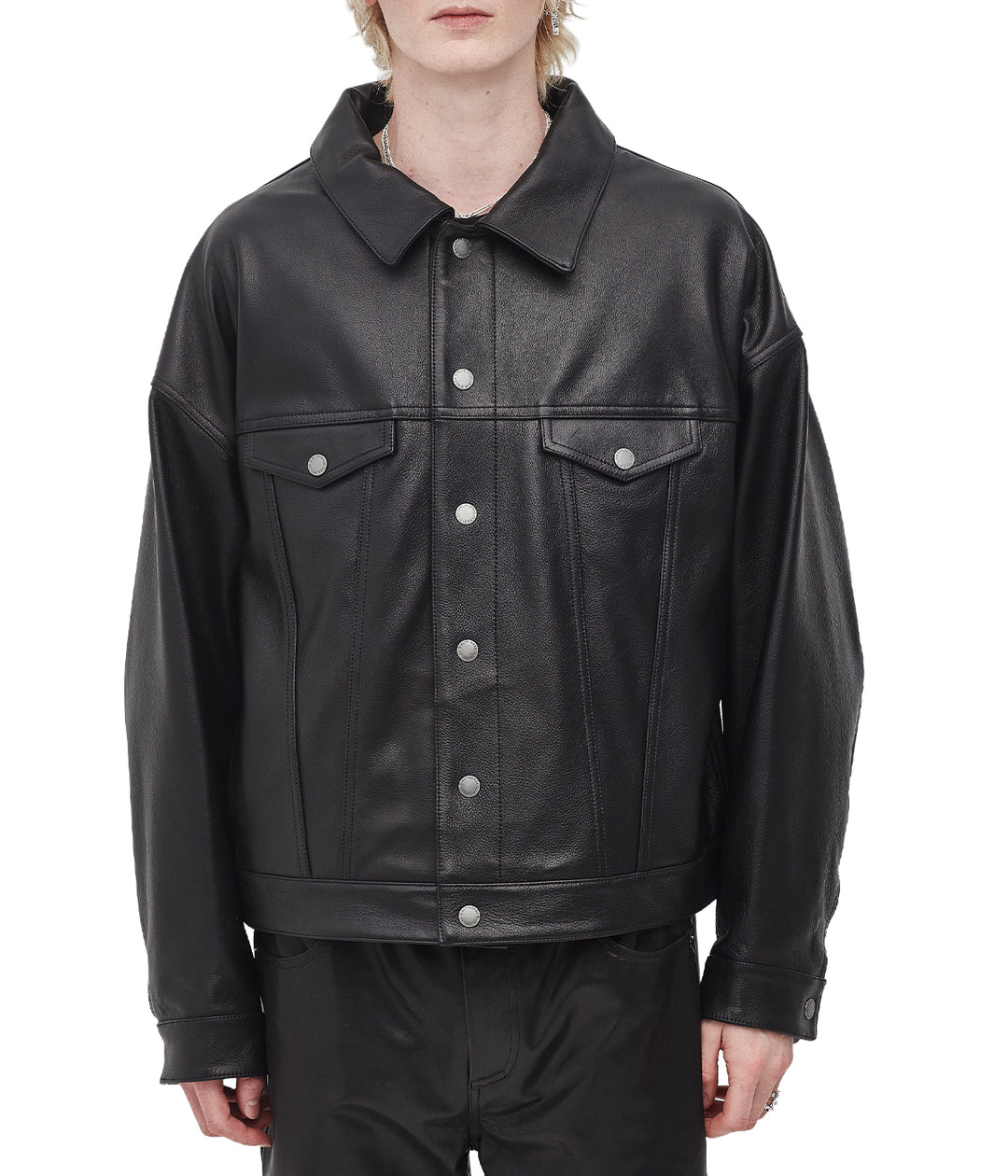 SABBATH LEATHER TRUCKER JACKET