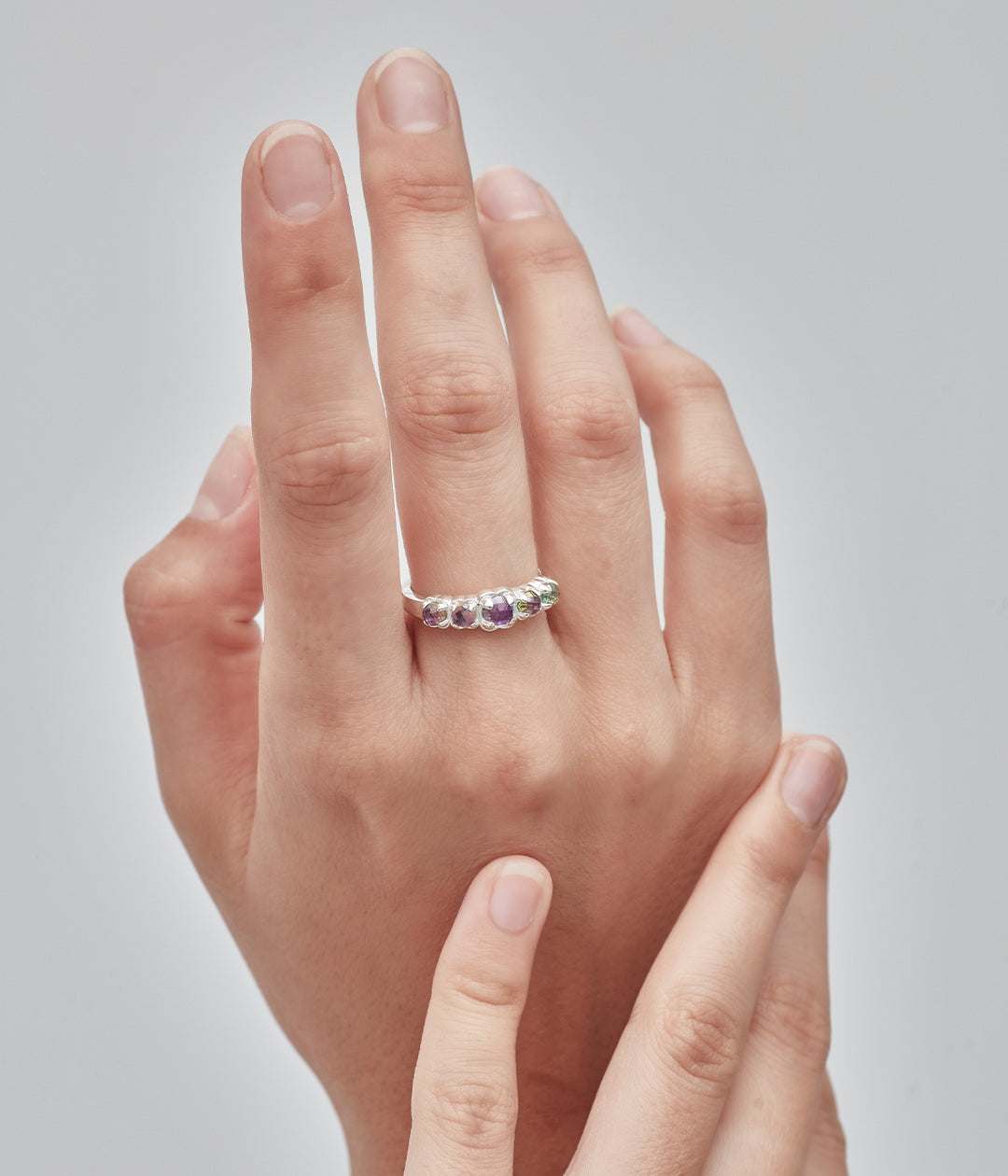 HALO CLUSTER RING MYSTIC QUARTZ